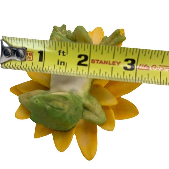 Aynsley MasterCraft Hand Painted Frog Yellow Water Lily Flower UK England VTG - Picture 11 of 12